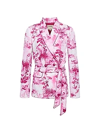 Jordana Toile Double-Breasted Blazer