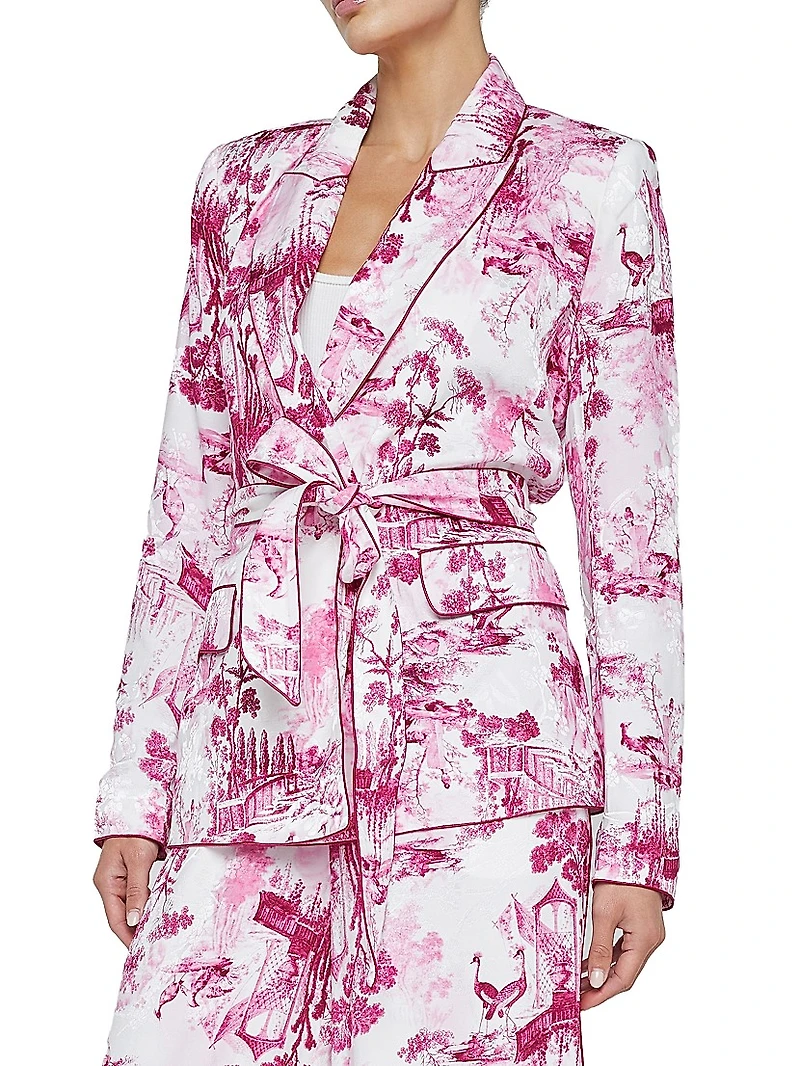 Jordana Toile Double-Breasted Blazer