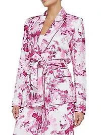 Jordana Toile Double-Breasted Blazer