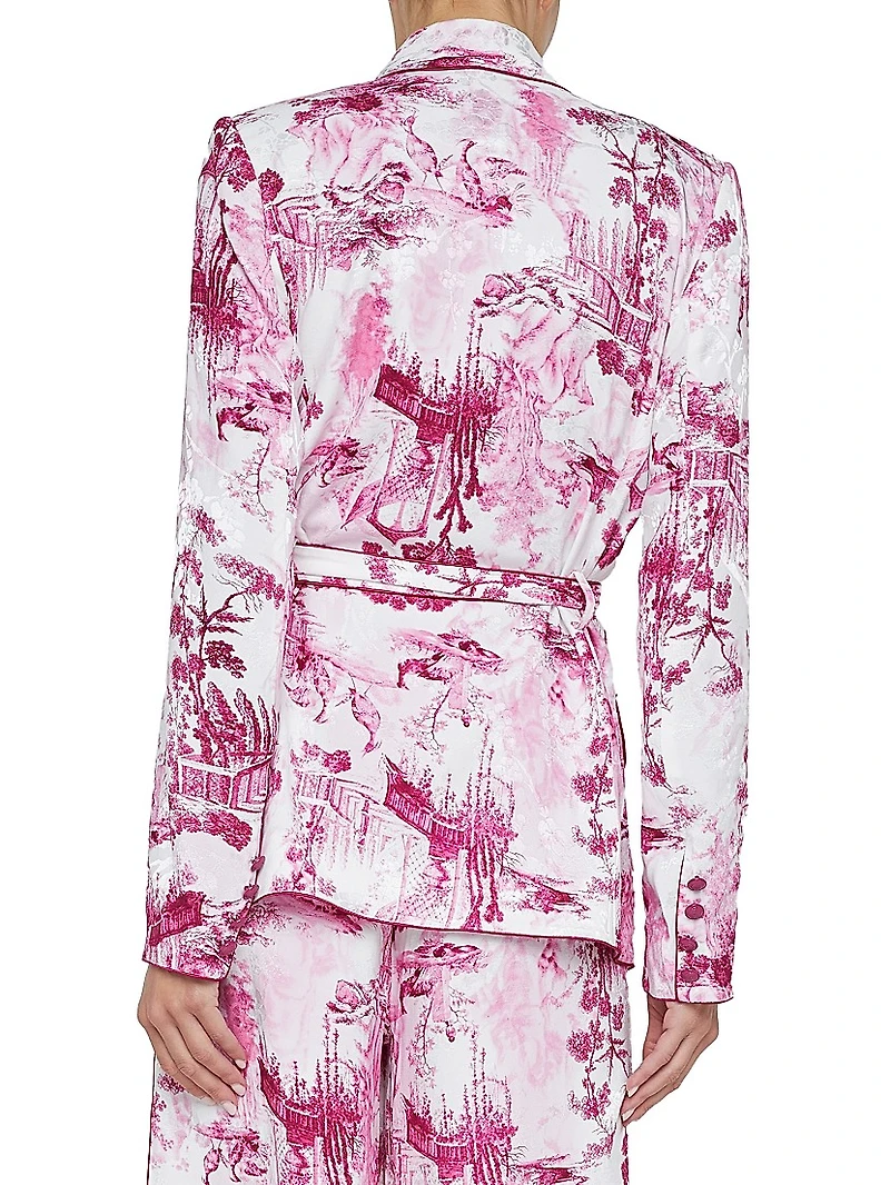 Jordana Toile Double-Breasted Blazer