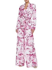 Jordana Toile Double-Breasted Blazer