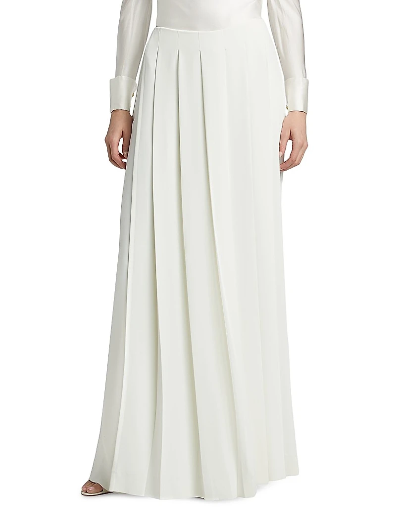 Aki Pleated Skirt-Front Pants