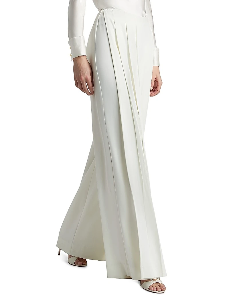 Aki Pleated Skirt-Front Pants