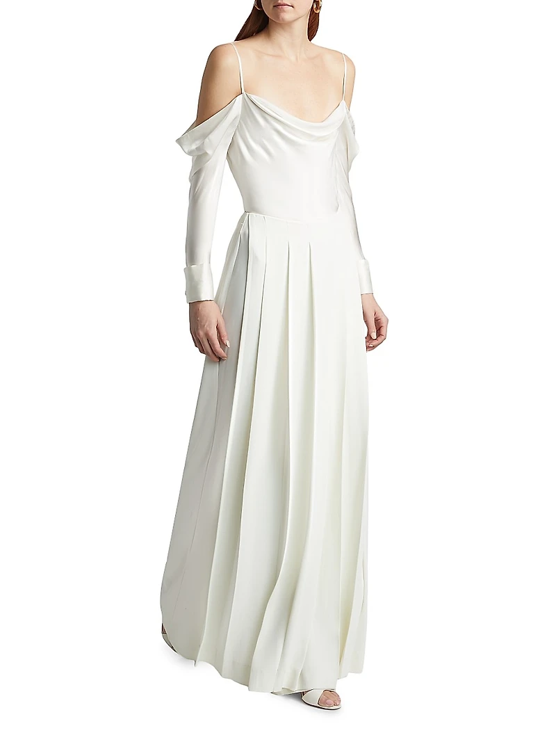 Aki Pleated Skirt-Front Pants