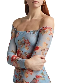 Peonie Stretch Off-the-Shoulder Bodysuit