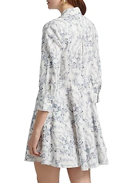Meadow Printed Mini-Shirtdress