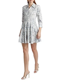 Meadow Printed Mini-Shirtdress