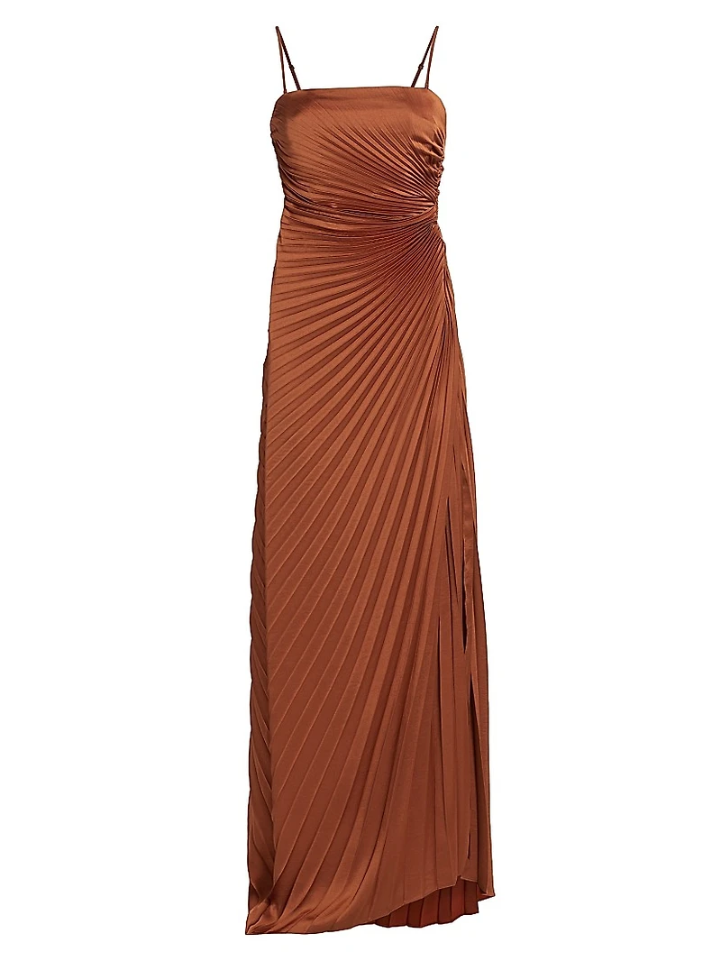 Layla Strapless Pleated Gown