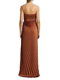 Layla Strapless Pleated Gown