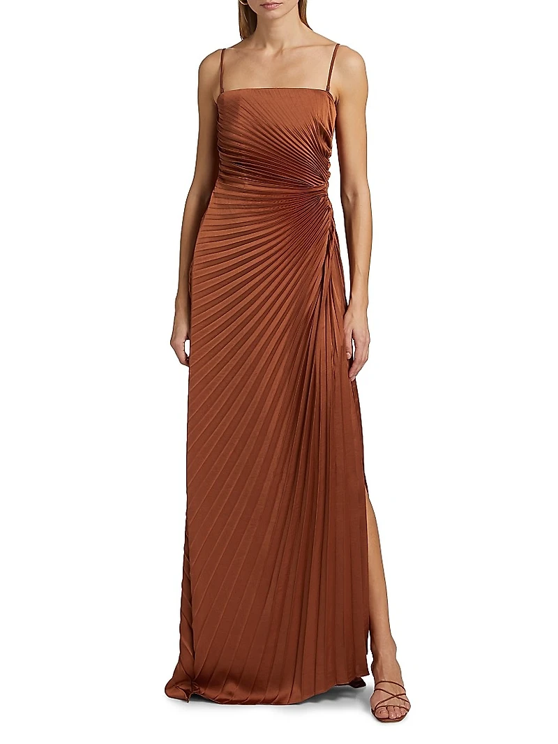 Layla Strapless Pleated Gown