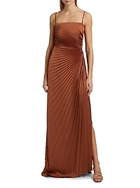 Layla Strapless Pleated Gown