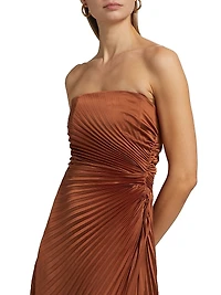 Layla Strapless Pleated Gown