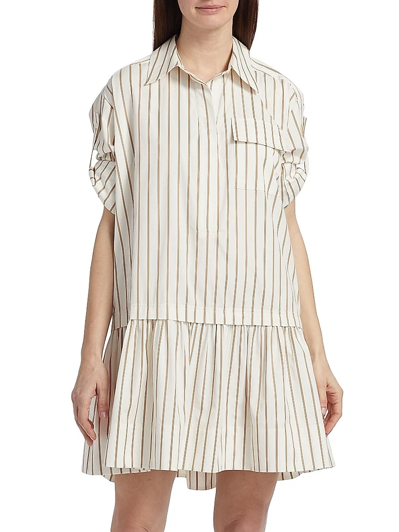 Brooke Striped Cotton Shirtdress