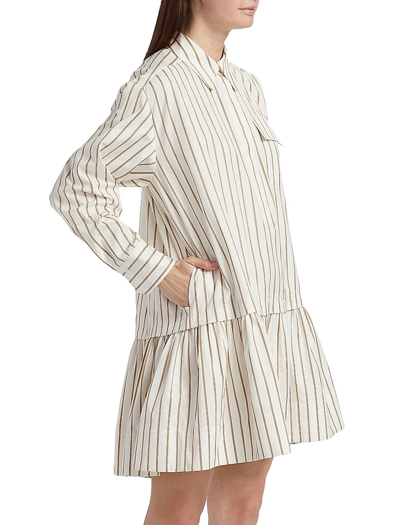 Brooke Striped Cotton Shirtdress