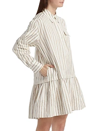 Brooke Striped Cotton Shirtdress