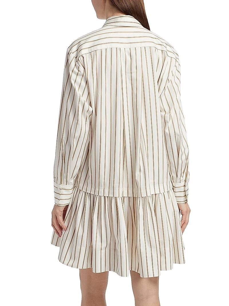 Brooke Striped Cotton Shirtdress
