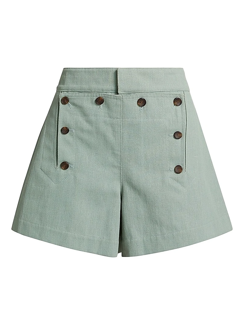 Lucas Button-Tab Shorts