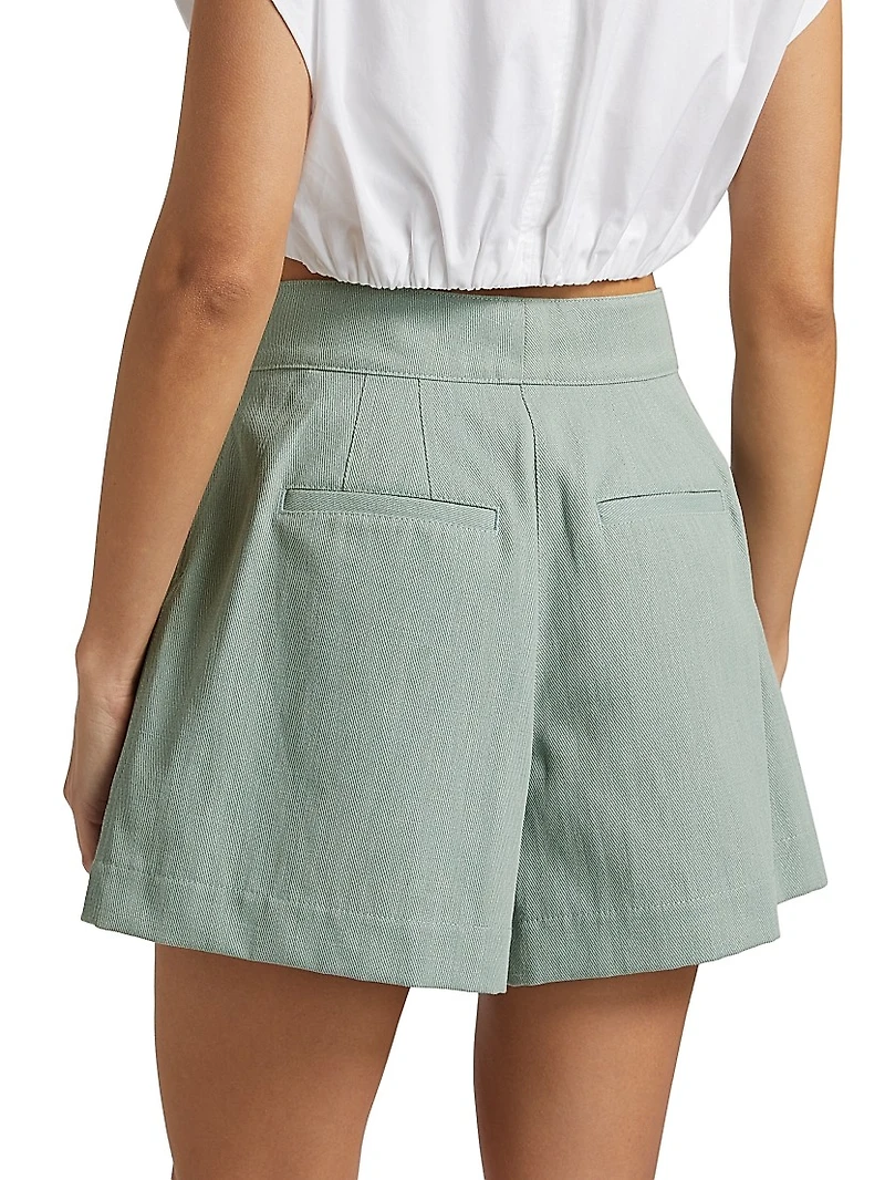 Lucas Button-Tab Shorts