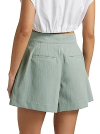 Lucas Button-Tab Shorts