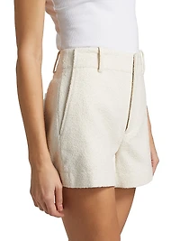 Pearl Cotton-Blend High-RiseShorts