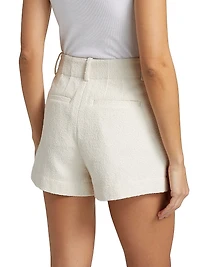 Pearl Cotton-Blend High-RiseShorts