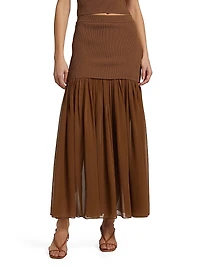 Hayden Fit & Flare Maxi Skirt
