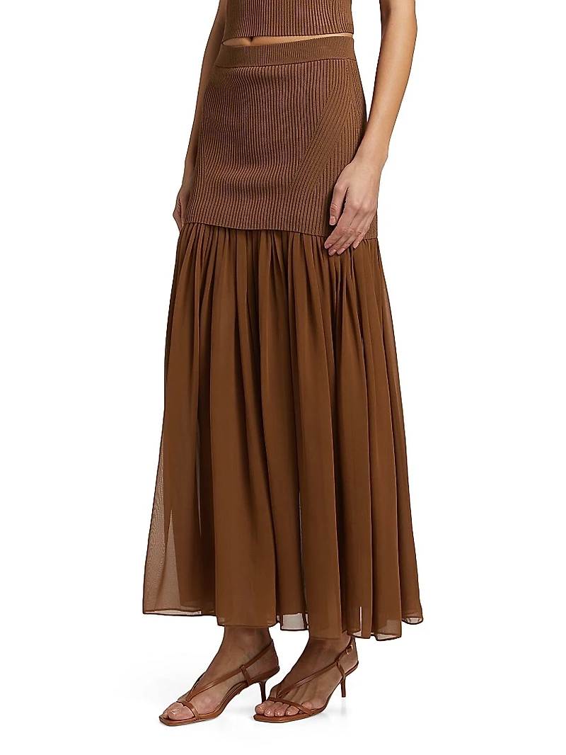 Hayden Fit & Flare Maxi Skirt