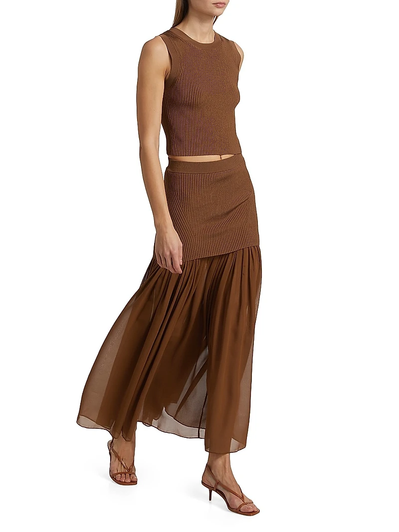 Hayden Fit & Flare Maxi Skirt