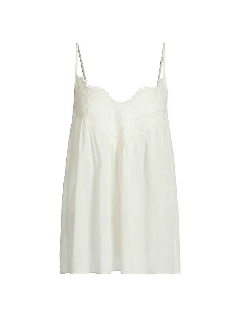 Cotton Lace-Trimmed Camisole