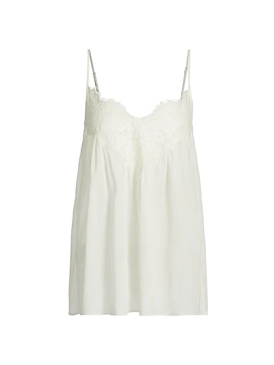 Cotton Lace-Trimmed Camisole