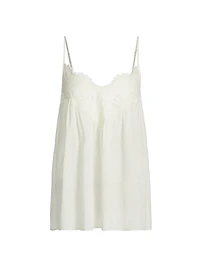 Cotton Lace-Trimmed Camisole