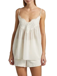 Cotton Lace-Trimmed Camisole