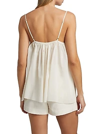 Cotton Lace-Trimmed Camisole