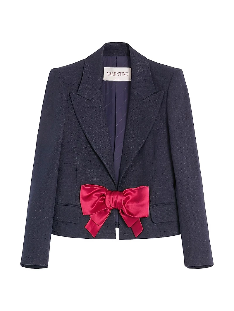 Viscose Jacket with Bow