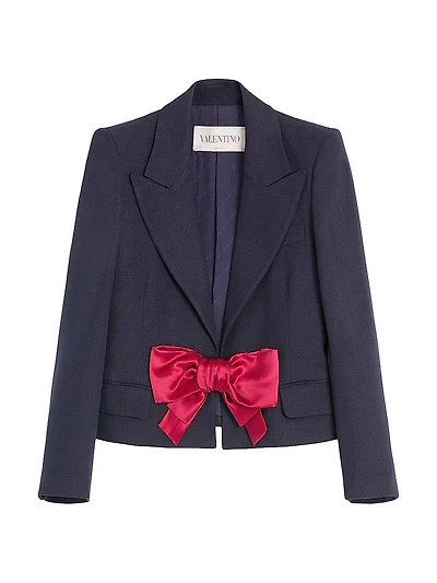 Viscose Jacket with Bow