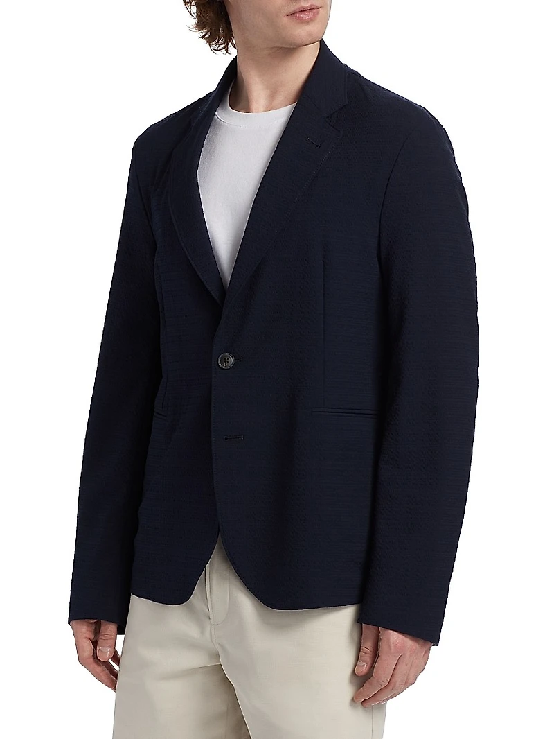 Soft Seersucker Blazer