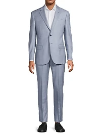 Woven Virgin Wool Single-Breasted Suit