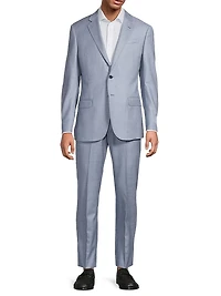 Woven Virgin Wool Single-Breasted Suit