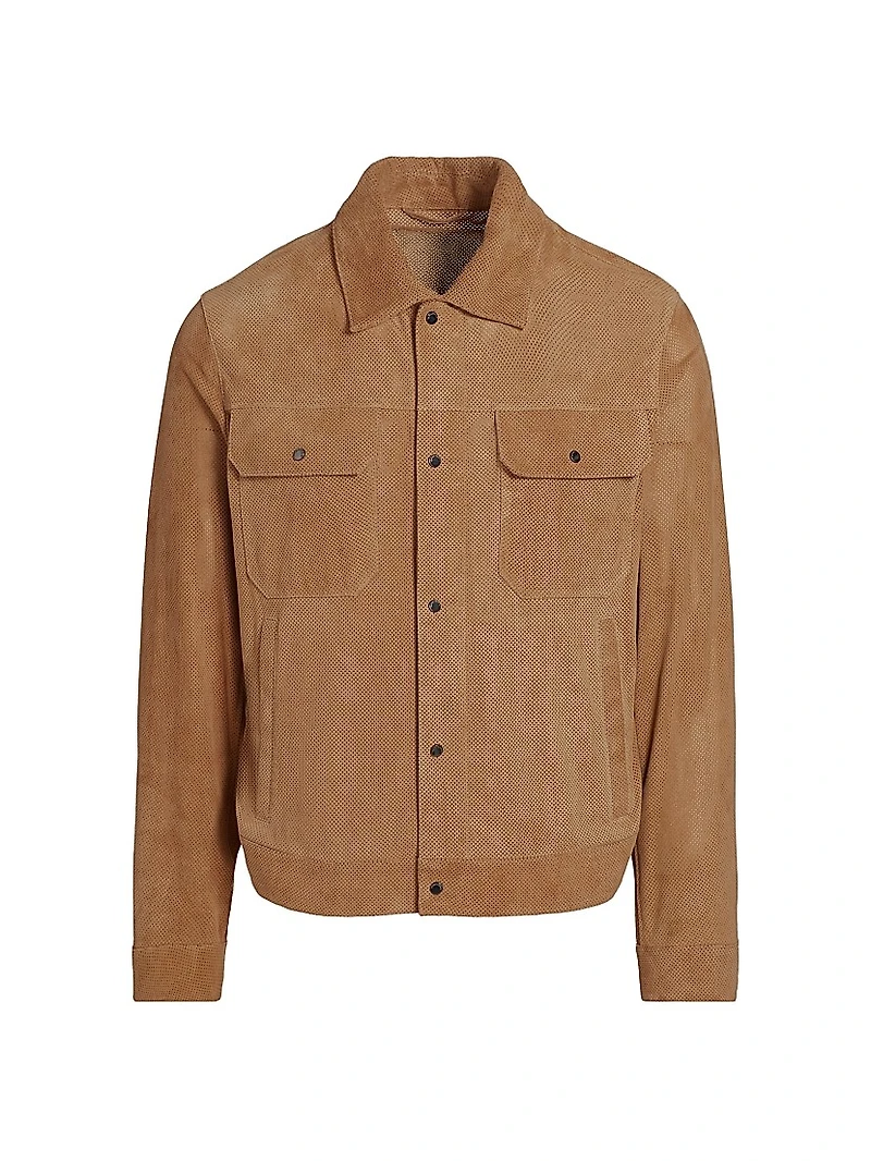 Perforated Suede Jacket