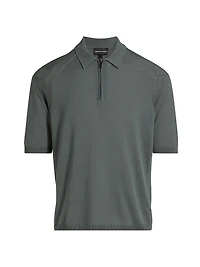 Zip-Front Polo Sweater