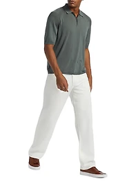 Zip-Front Polo Sweater