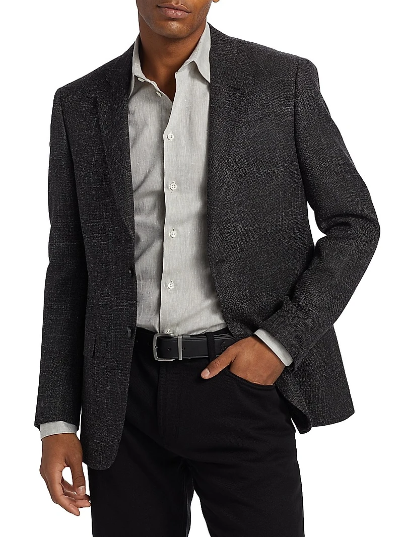 Virgin Wool-Blend Blazer