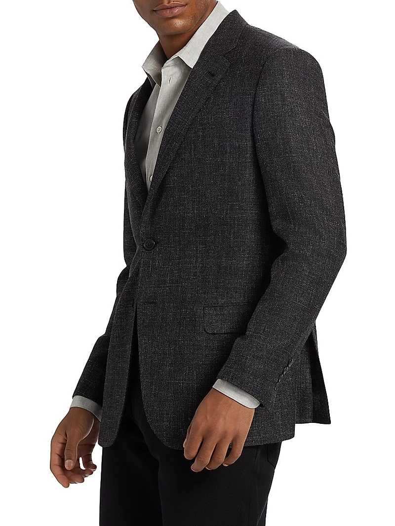 Virgin Wool-Blend Blazer