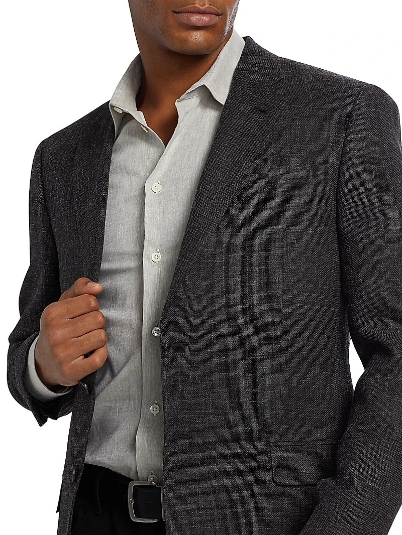 Virgin Wool-Blend Blazer