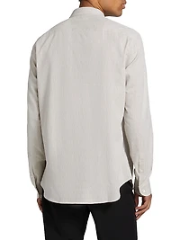 Linen-Cotton Cross-Stitch Shirt