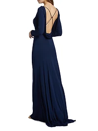 Ruched Jersey Gown