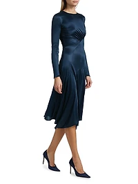 Jersey Long-Sleeve Midi-Dress