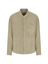 Suede Snap-Front Jacket