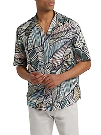 Multi Palm Silk Camp Shirt