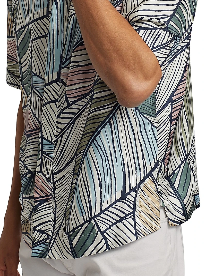 Multi Palm Silk Camp Shirt